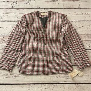 Vintage Pendleton Sophisticates Blazer Womens Size 6 Shoulder‎ Pads Olive Rayon